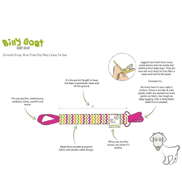 Billy Goat Drool Bibs with pacifier clips Sets - Picture 6 of 8